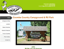 Tablet Screenshot of coombscampground.com